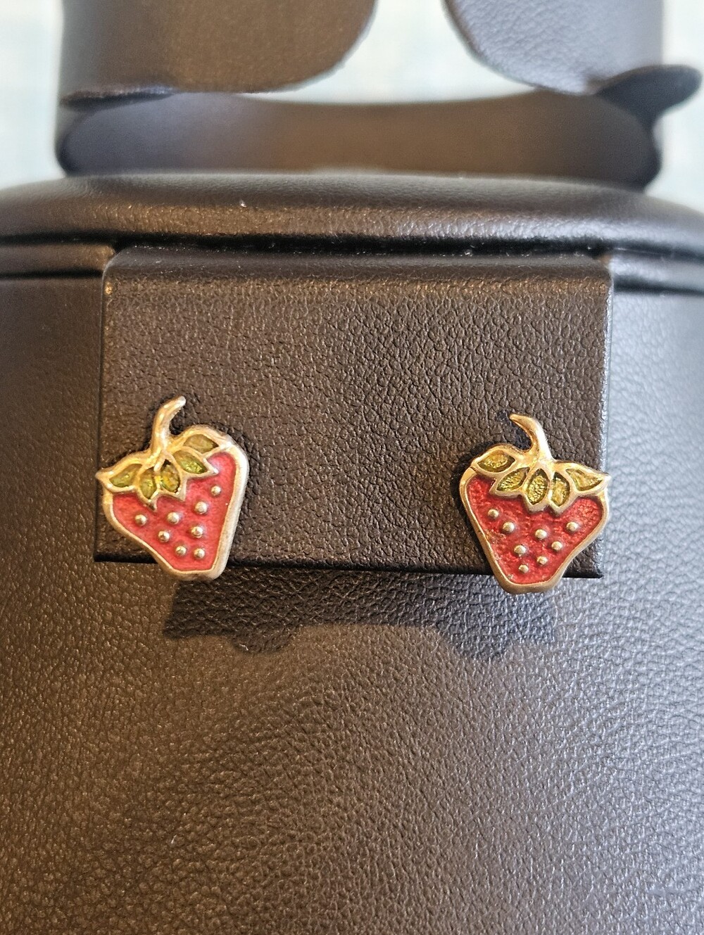 Vintage Avon Strawberry Stud Earrings